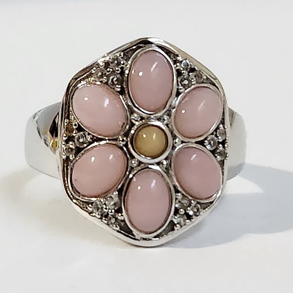 JTV Jewelry - VTG NIB 925 Pink Ethiopian Opal Ring Size 11